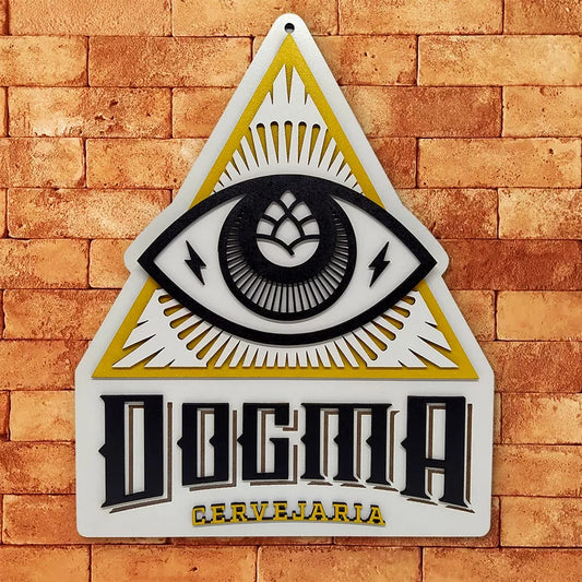 Placa Decorativa Cervejaria DOGMA - 3D Alto Relevo
