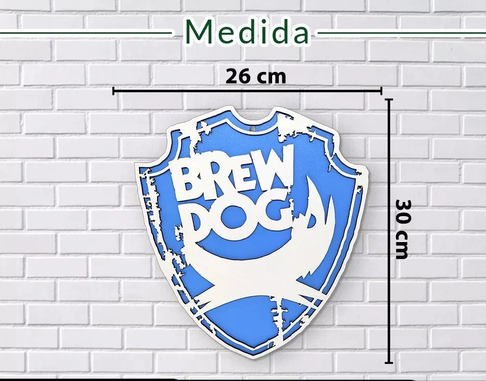 Placa Decorativa Cervejaria BREWDOG - 3D Alto Relevo